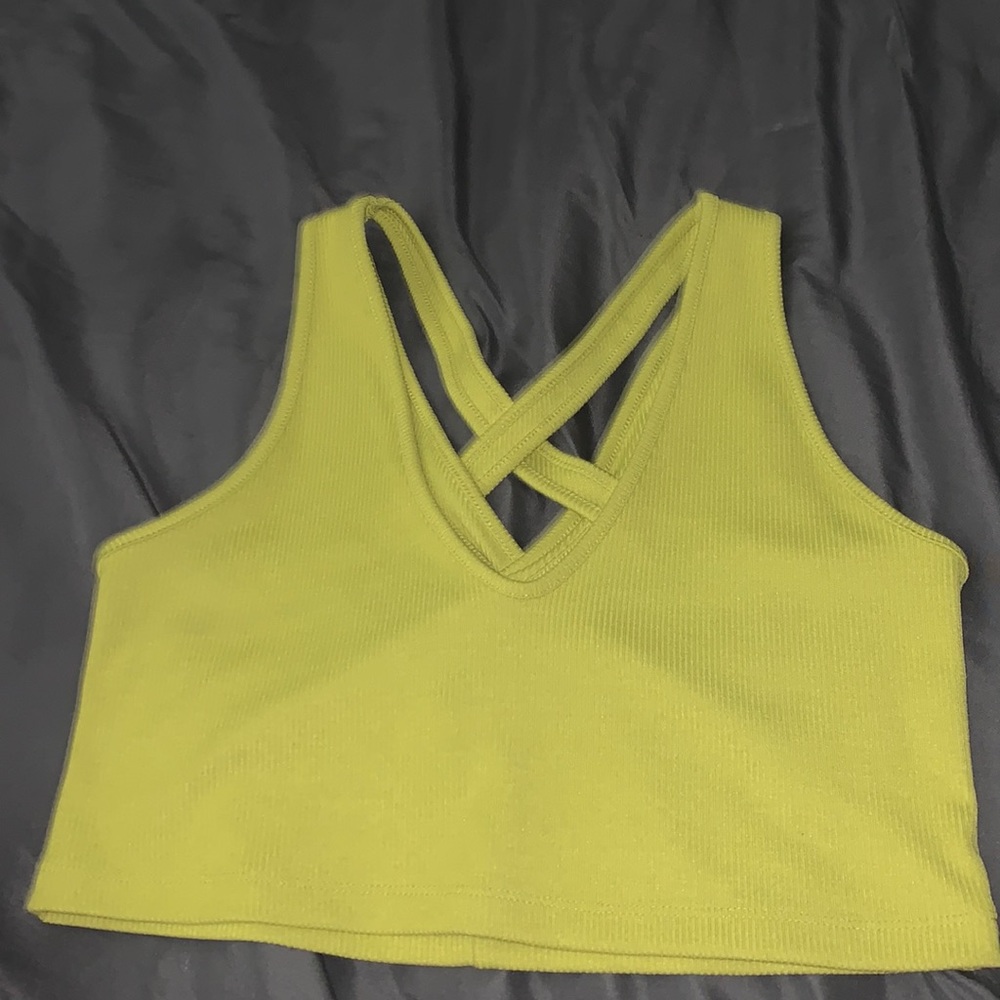 Lime Green Tank Top Crop Top